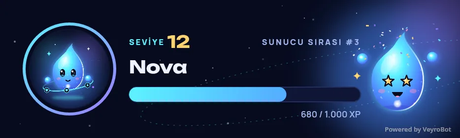 Rütbe kartı örneği: Nova, seviye 12, sunucu sırası 3