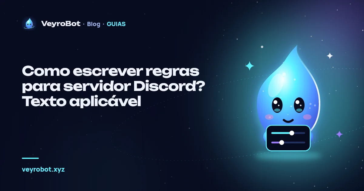 Como escrever regras para servidor Discord? Texto aplicável